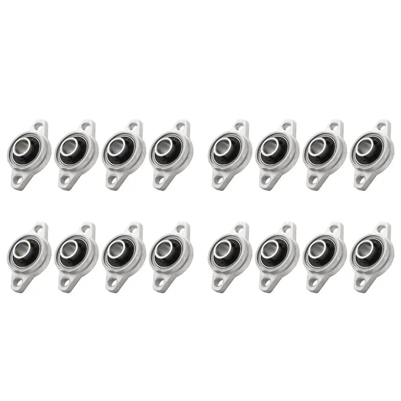 

ABKW-16Pcs KFL001 12Mm Zinc Alloy Self Aligning Pillow Block Flange Bearing Rhombic Bearing Housing