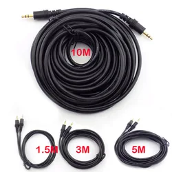 1.5/3/5/10M 3.5mm Male to Male Jack Audio Stereo Aux AV Extension Cable Cord fo Audio speaker TV Computer Laptop player