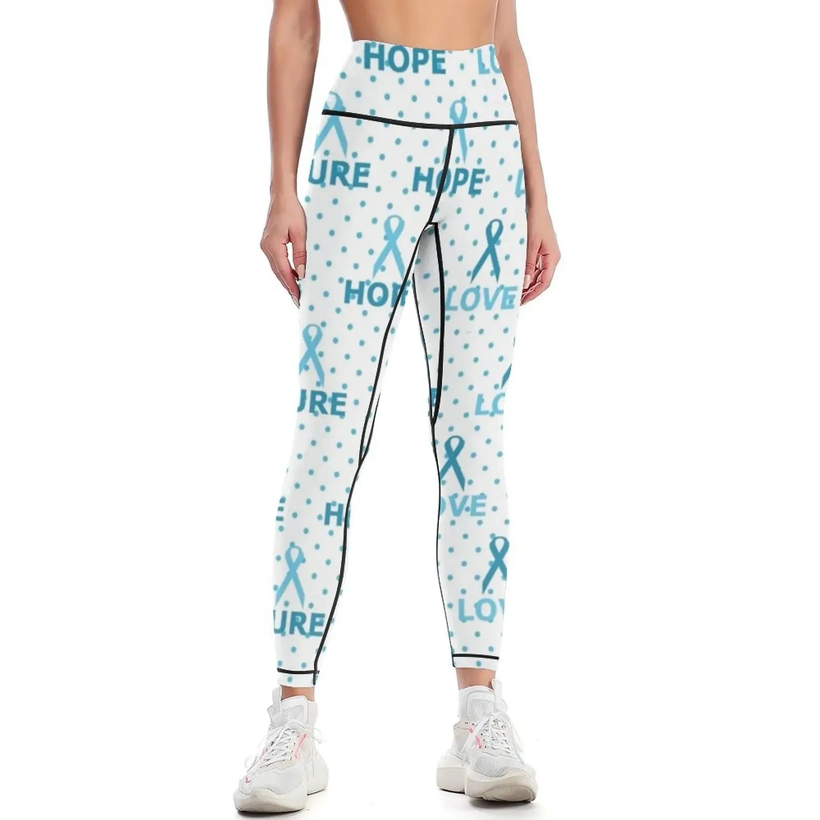 

Prostate Cancer Awareness Leggings Women's sports pants gym pants Leginsy push up push up tights for Womens Leggings
