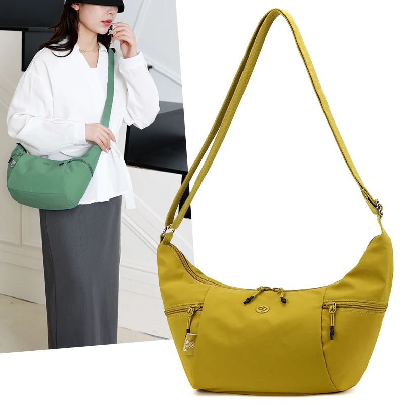 

2025 New Sle Casual Large Capaci Multi-layer Crossbody Bag Women's Single oulder Canvas Bag Lightweight Simple Design