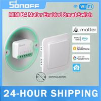 SONOFF MINIR4M MINI Extreme Wi-Fi Smart Switch ESP32 Chip Detach Relay Matter Compatible EWeLink Voice Control Via Alexa Google