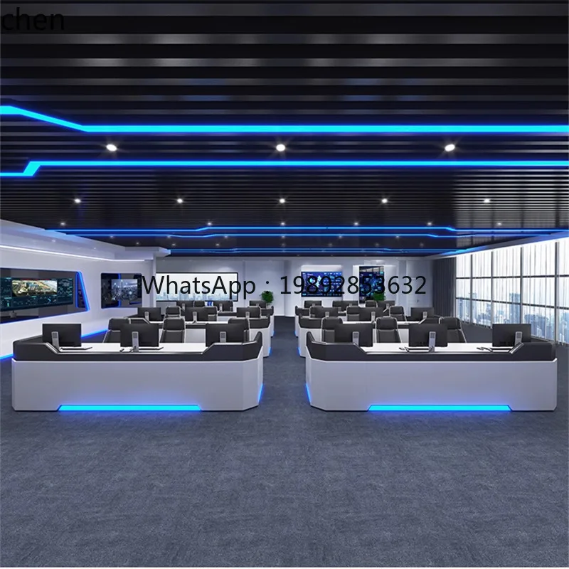HT Curved Monitoring Command Desk Public Security Firefighting Data Center Control Desk