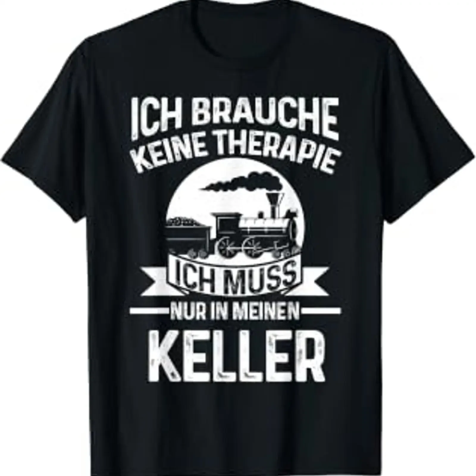 Model Railway Cellar Steam Train T Shirt vintage Washed Unisex Slightly Casual graphic Stylish Stretched designer clothes