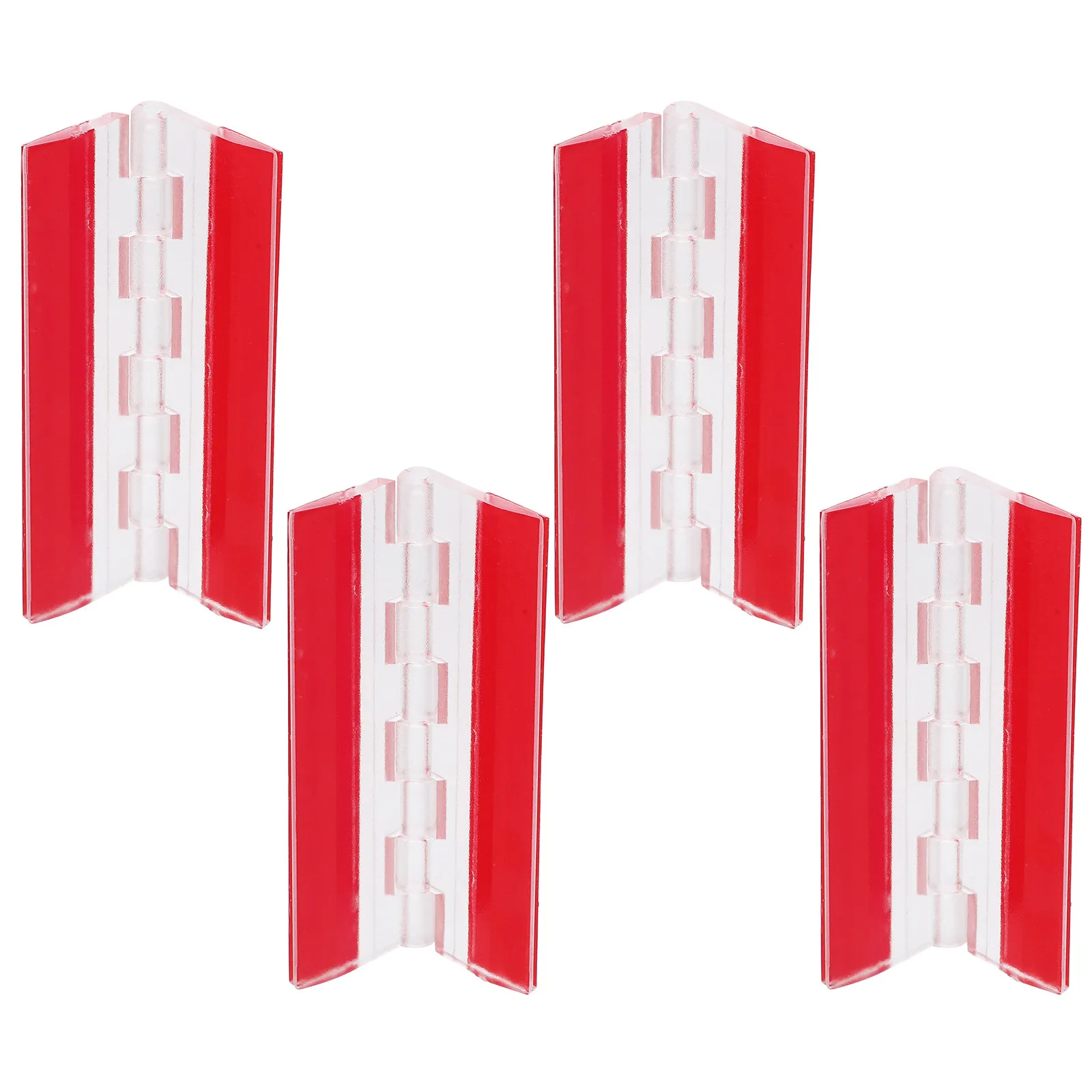 4Pcs Clear Adhesive Hinges Transparent Double-Sided Cabinet Hardware Hinges for Acrylic Glass Metal Tiles Cardboard DIY