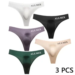 1PCS Men Ice Silk Seamless Underwear Briefs Solid Thin Breathable Bulge Pouch Underpants Man See Through Sexy Panties