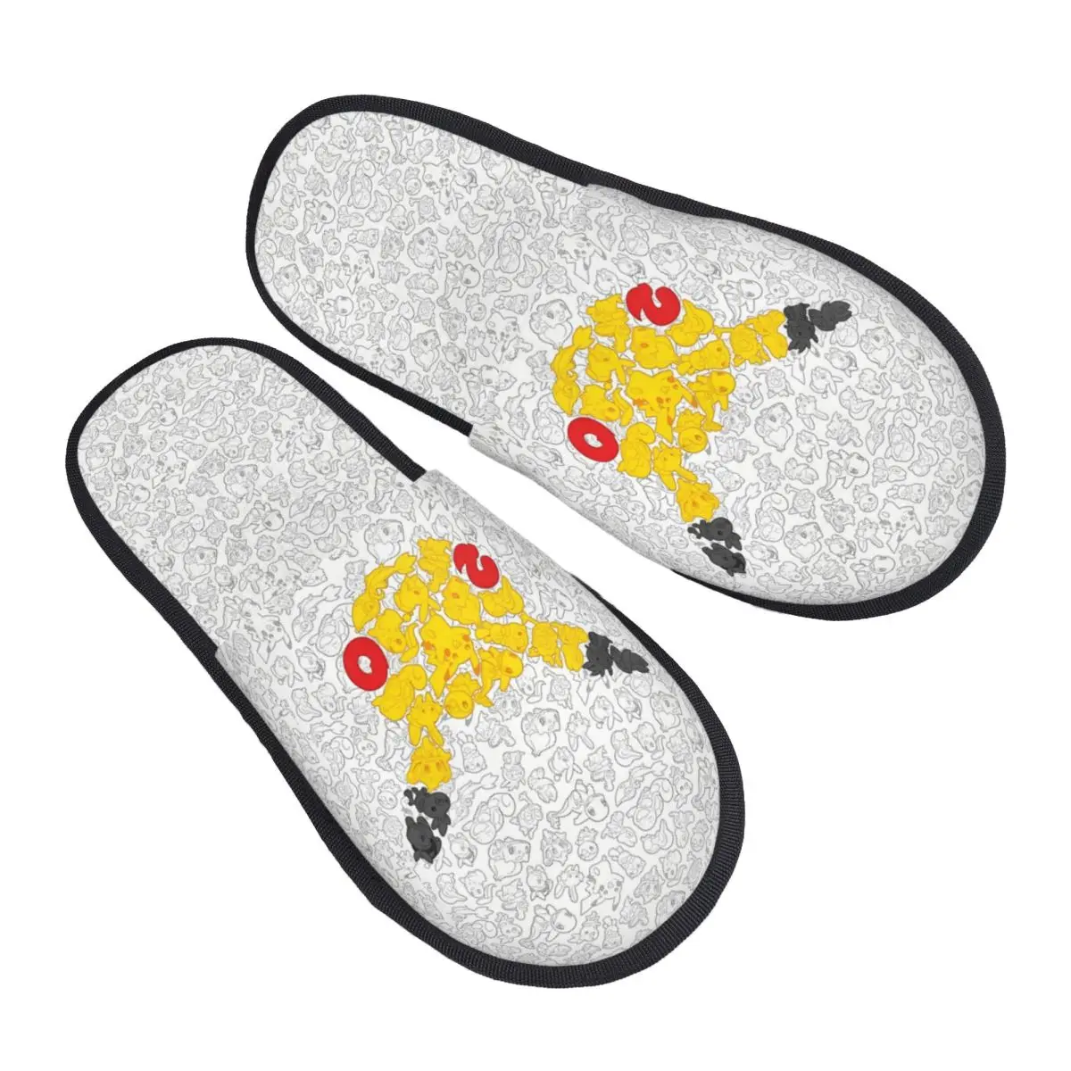 

Тапочки для спальни Pikachus Squirtles Psyducks с тапочками из пены с эффектом памяти, подарок для женщин и мужчин, домашняя обувь с противоскользящей подошвой