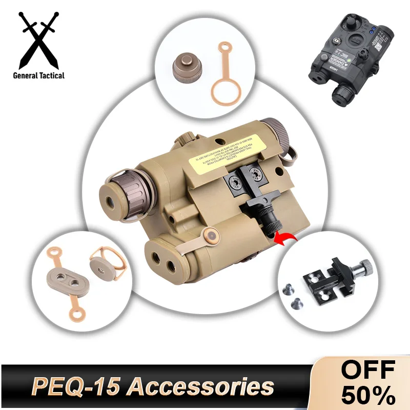 

Tactical LA-5C PEQ-15 Laser Hunting Accessories PEQ15 Mount Base Light Head Covers Battery Cover For Wadsn Peq Laser