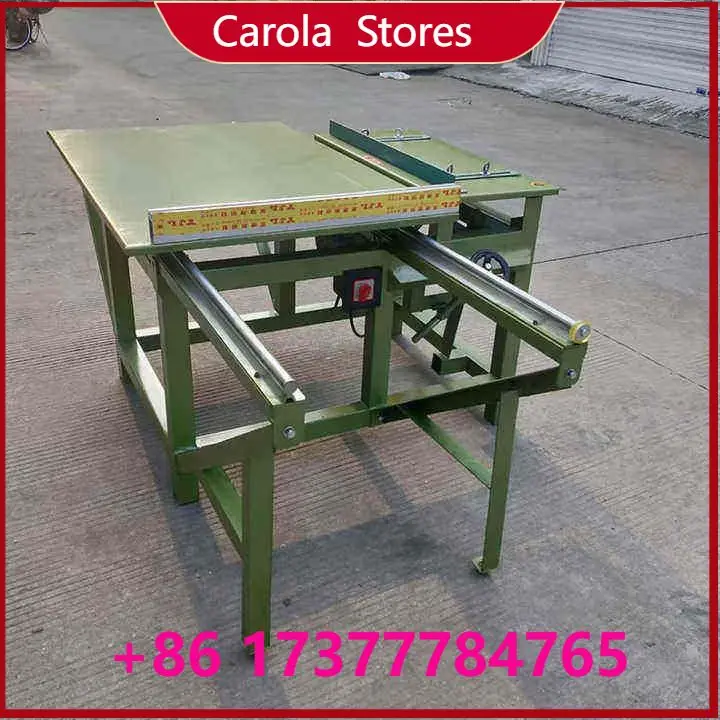 Heavy Wood Log Rail Guided Push Saw Adjustable 45 Degree Bevel Cut Solid Wood Plank Plywood