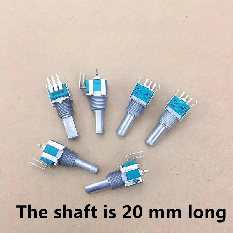 1pcs，Single-loop double-layer potentiometer，RK09，B10K，6Pin，With a midpoint，DJM-800，RK09L1240A12
