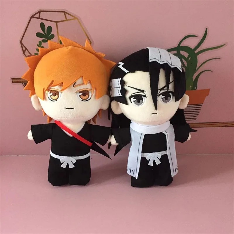 

New BLEACH Anime Plush Doll Set Ichigo Byakuya Hitsugaya Ulquiorra Gin Stuffed Toys Soft Collectible Gift for Anime Lovers Kids
