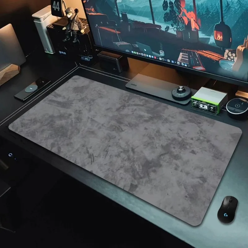 Grey Texture Pattern Mousepad Design Is Simple and Fashionable Large Computer Desk Pad Keyboard Pads Anti Slip and Beautiful