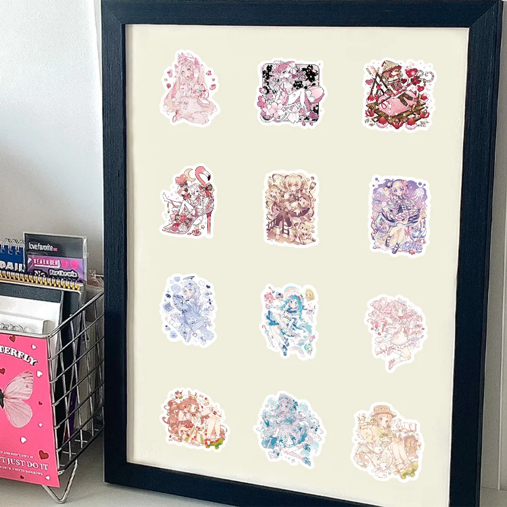 10/30/60Pcs Cartoon Girl Sweet Cute Girl Graffiti Decorative Stickers DIY Guitar Phone Laptop Suitcase Water Cup Skateboard