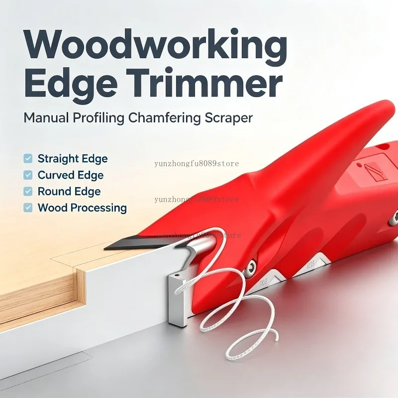 Woodworking Edge Trimmer and Chamfering Tool, Manual Profiling Scraper, Handheld Edge Processing Tool