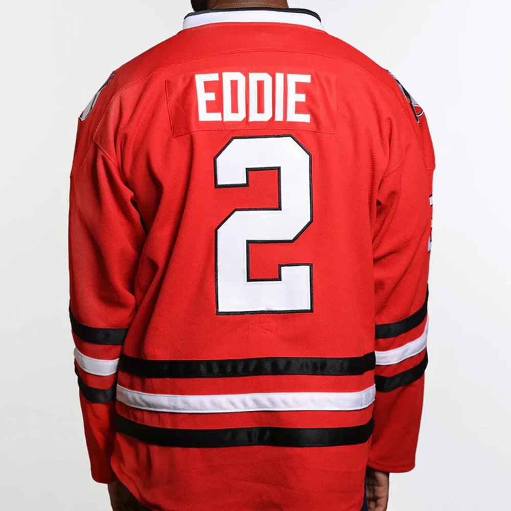 Chicago Shitters' Eddie 'Christmas Style Ice Hockey Jersey Quick Drying Breathable Long Sleeved Men's Fashion Oversized T-shirt