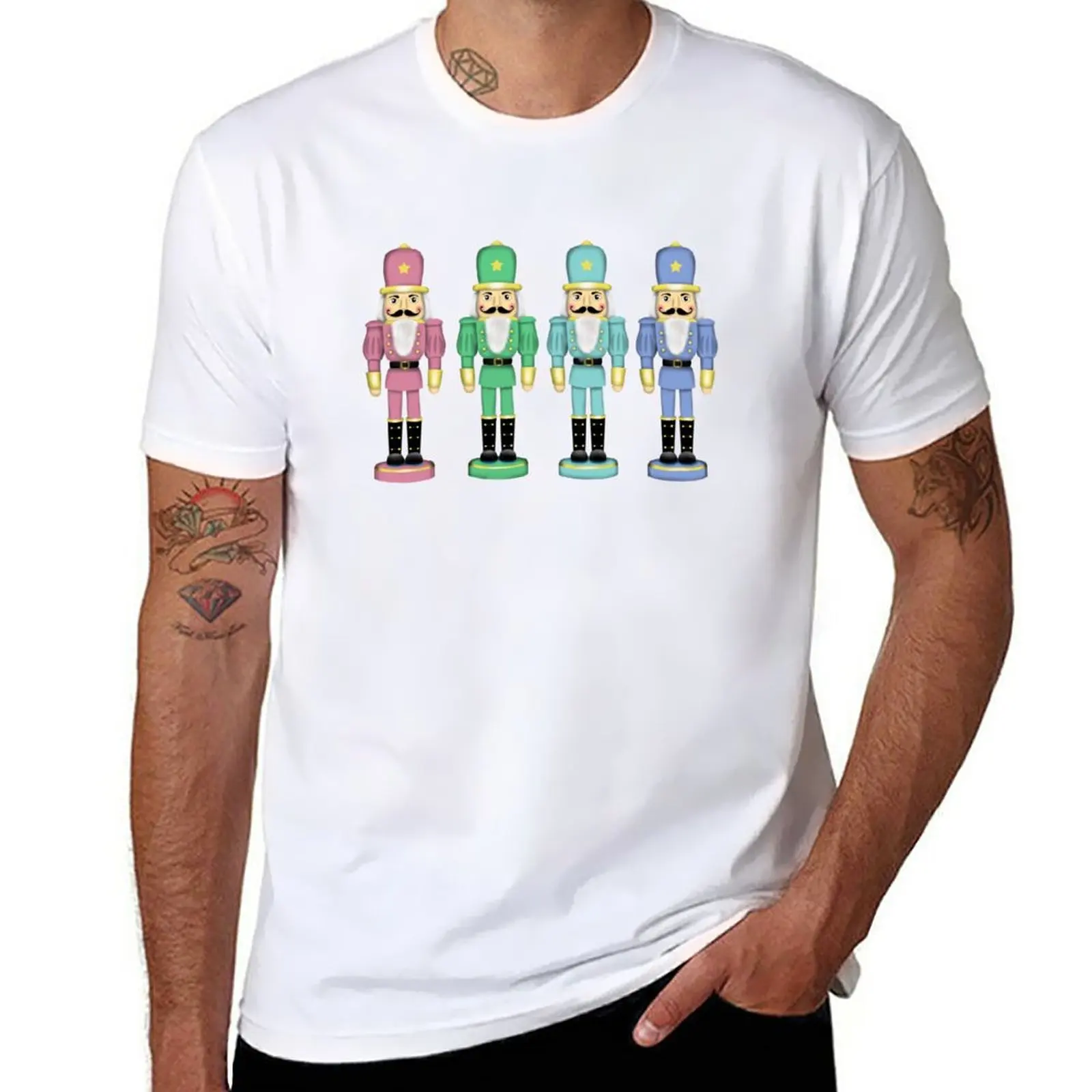 Colourful nutcrackers T-Shirt Aesthetic clothing t shirt man quick drying t-shirt big and tall t shirts for men