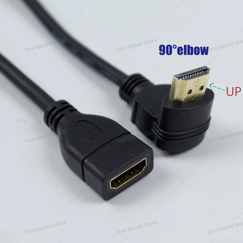 1Pce 4K/30HZ HDMI high-definition male female straight end elbow 90 ° extension cable supports 1080P for projector TV PS3 XBOX