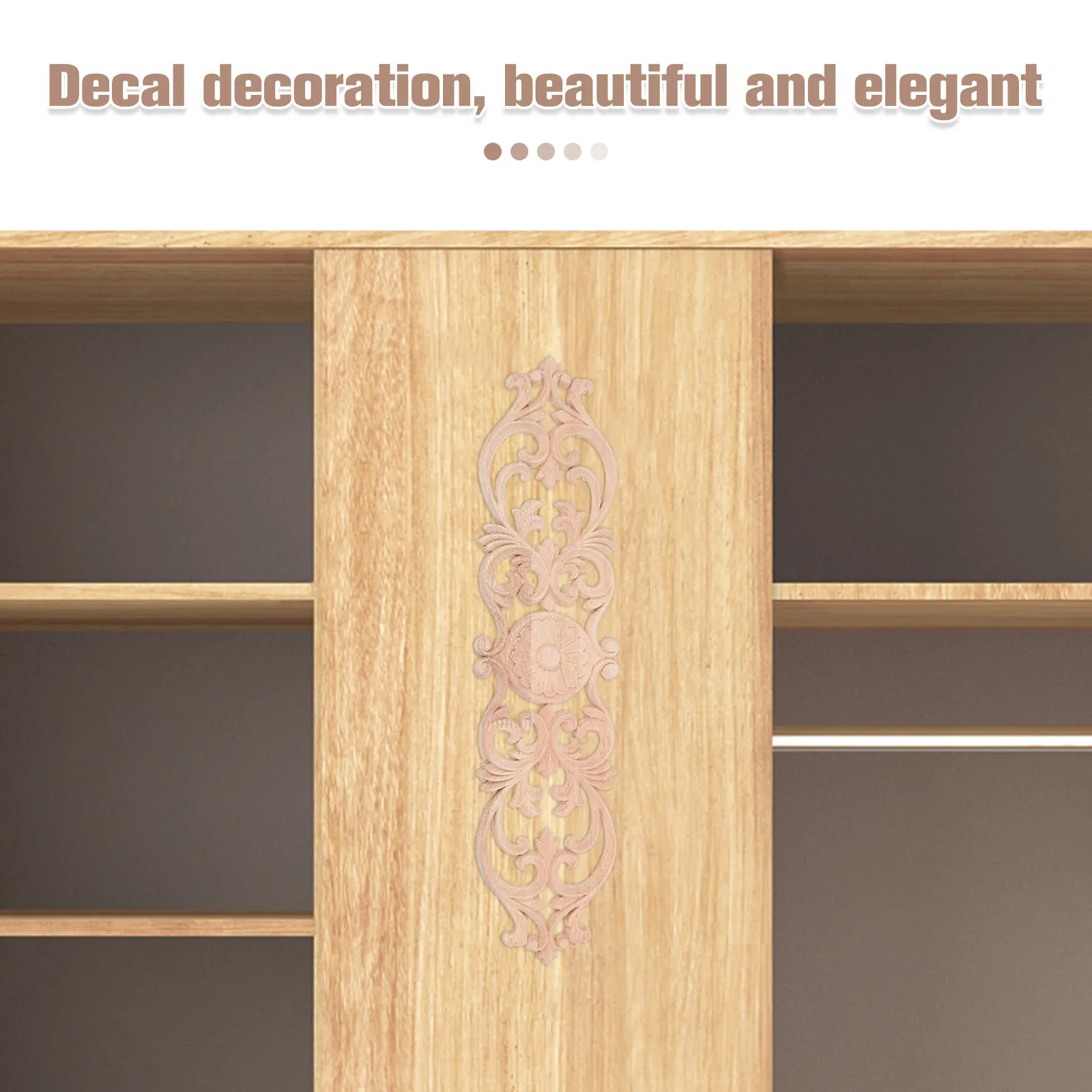Wood Carvings Applique Door Unpainted European Style Furniture Appliques Cabinet Wall Decor Home Upgrade