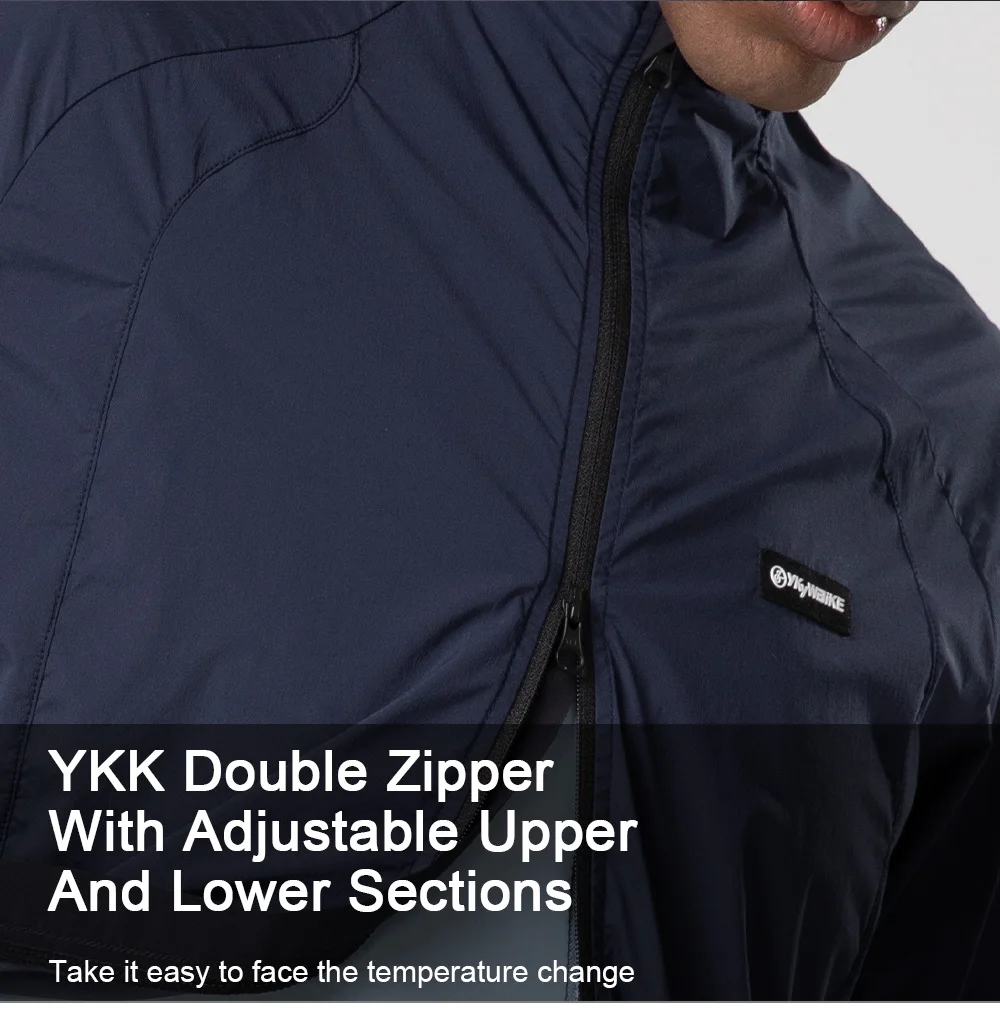 YKYW Male Cycling Jacket Long Sleeve Breathable Bicycle Jersey Lightweight Packable Windproof Coat Riding Bike Jacket Clothing