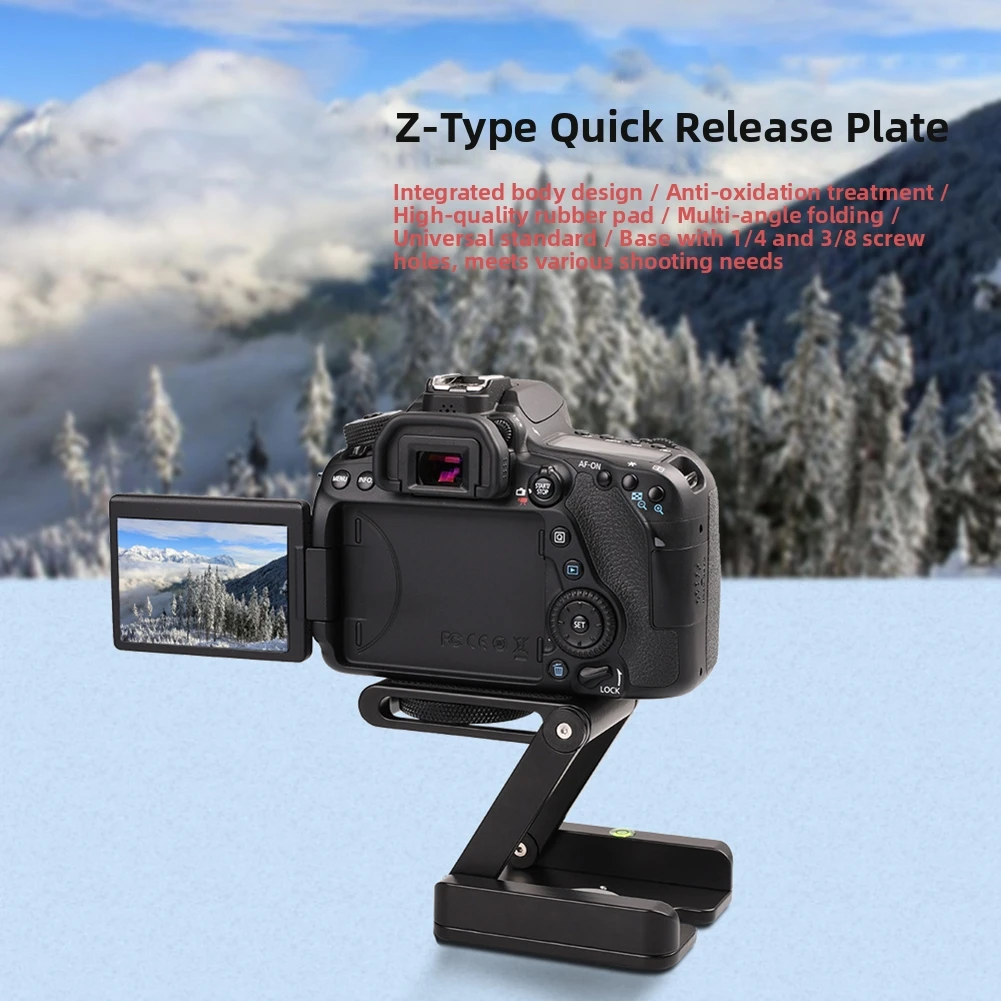 Metal Folding Folding Tripod Fast-mount Plate Z‑Shaped Camera Tripod For Stable Photography Camera Replacement Accessories