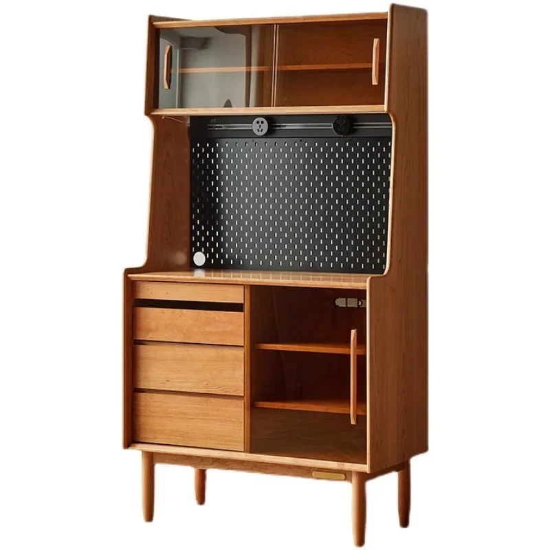 

Nordic solid wood dining side cabinet Japanese cherry wood tea cabinet