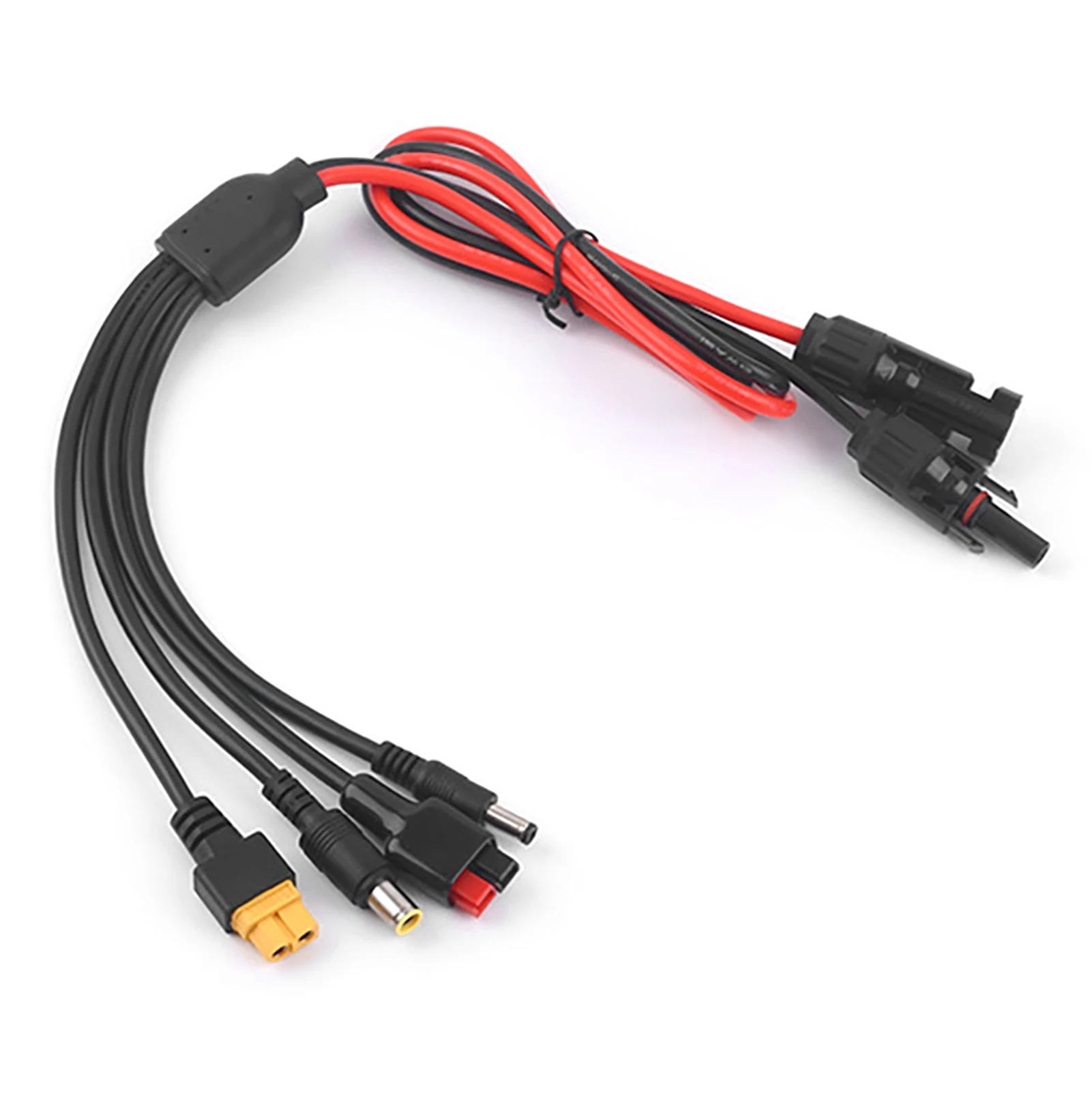 Solar Panel Extension Cable 4 in 1 DC5521 7909 XT60 Female Connector Photovoltaic Cord PV Wire 30A for Power Supply