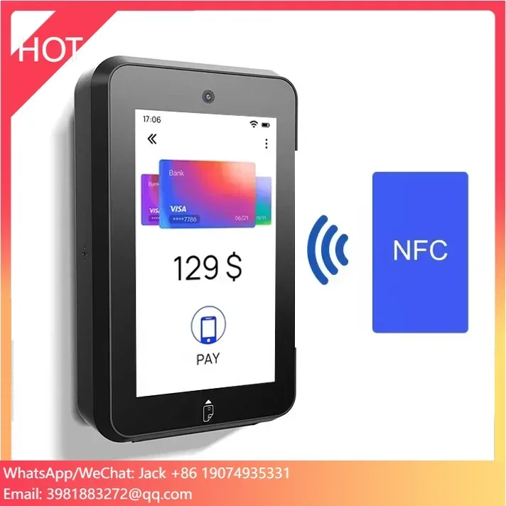 4G IP54 IK08 Android 14 Cashless Tap-to-pay Contactless Payment Unattended Kiosk with NFC CM30