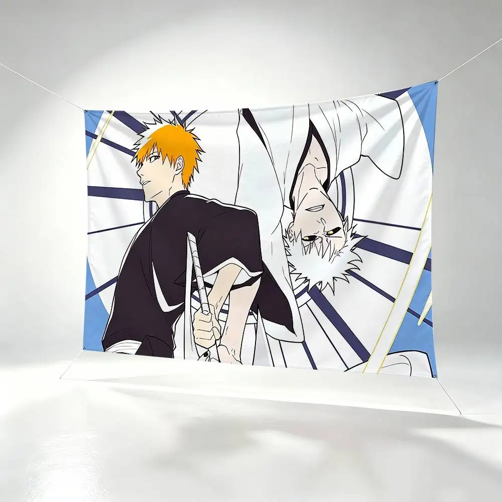 Anime I-Ichigo Kurosaki T-Toshiro Hitsugaya  Flags Wall Hanging Background Art Banner for Bedroom Home Outdoor Decor