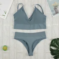 2Pcs Bra Set Underwear Set Women Panties Sexy G-String Seamless Bralette Female Lingerie Soft Tank Crop Top 3