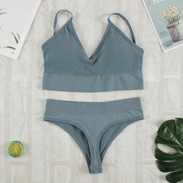 2Pcs Bra Set Underwear Set Women Panties Sexy G-String Seamless Bralette Female Lingerie Soft Tank Crop Top 3 2Pcs Bra Set Underwear Set Women Panties Sexy G-String Seamless Bralette Female Lingerie Soft Tank Crop Top 3