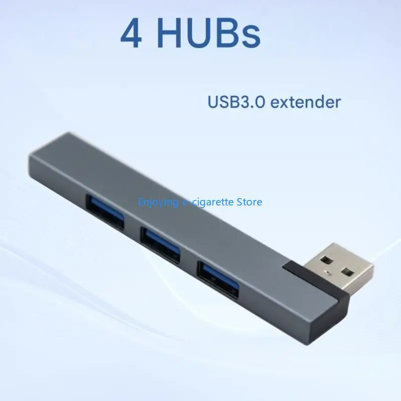 4 in 1 Aluminum Fast Speed USB Splitter 5Gbps Multiport USB3.0 Multiple Port Y4QF