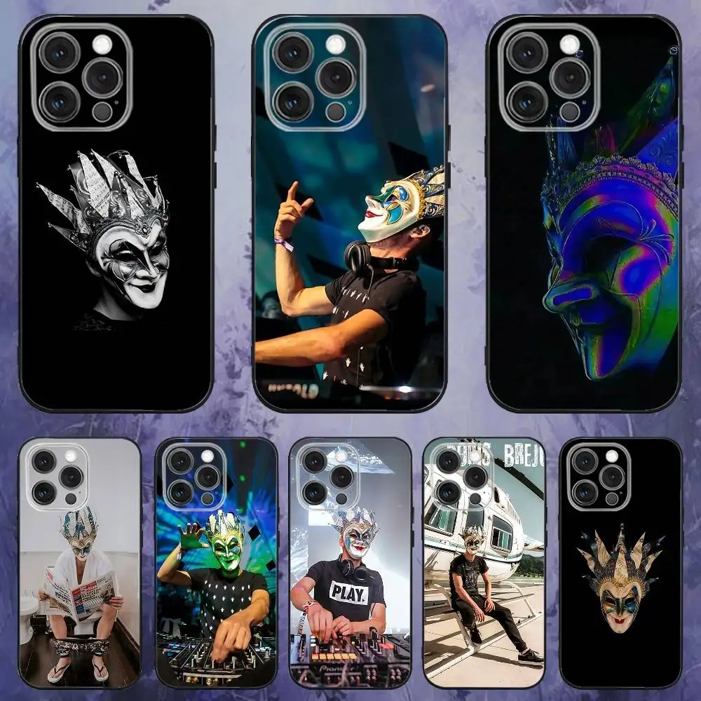 

DJ Boris Brejcha Phone Case For iPhone 17,16,15,14,13,12,Pro,Max,Plus,E,SE4,Air,Mini Black Soft Box