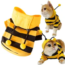 TONG Pet Dog Cat Hoodie Christmas Sweater Cold Weather Warm Coat for Puppy Small Dog Halloween Party Costume Cute Hoodie