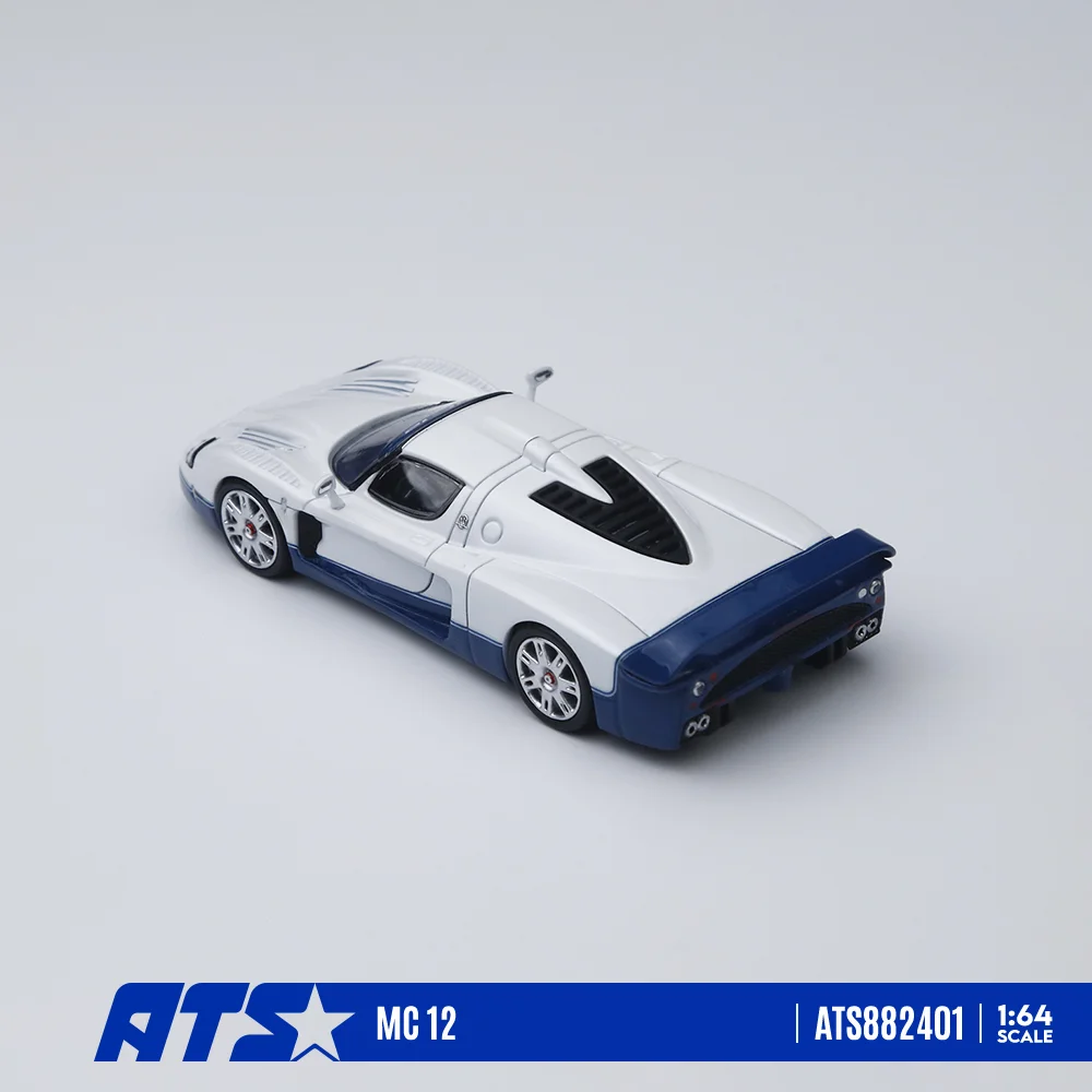 *Pre-order*ATS 1:64 MC12 - White Supercar Diecast Alloy Model Mini Simulation Race Vehicle Hobby Collectible Ornament Gift