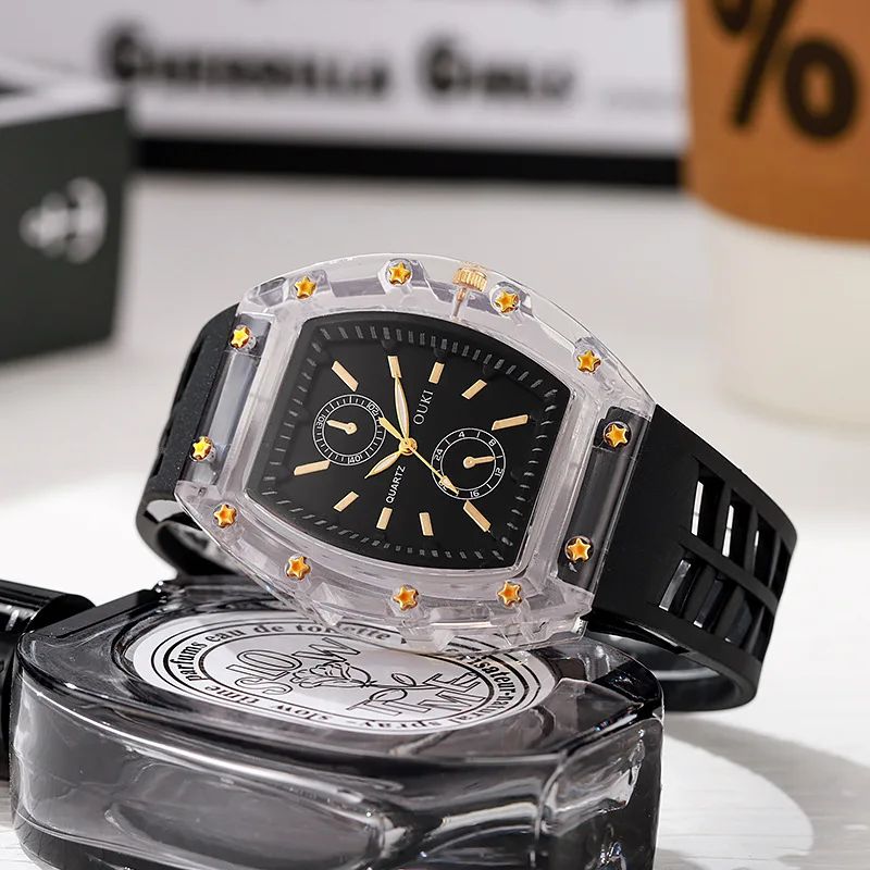 New Fashion Women Luxury Watches Men Tonneau Silicone Jelly Quartz Watch For Gifts Relogio Feminino Students Wristwatch Hot Sale