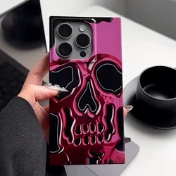 Fashion Cool Skull IMD Back Cover For iPhone 15 14 13 16 17 Pro Max Phone Case
