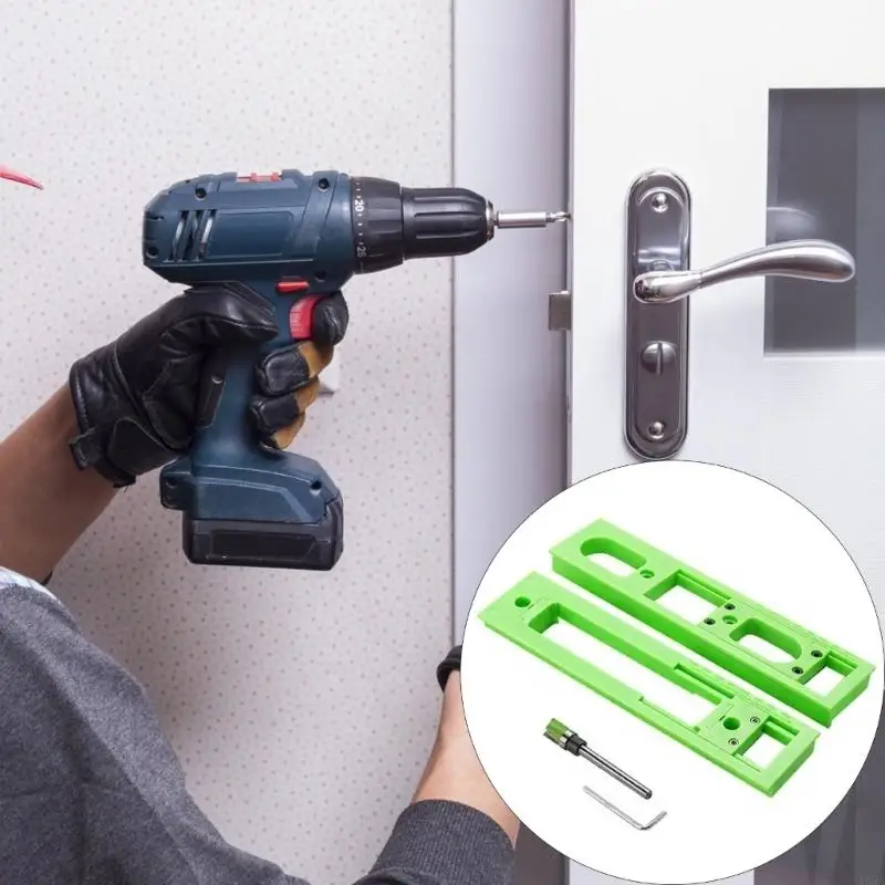 Convenient Slotting Template Tool Concealed Hinge Router Jig Guide Template for Precise Hardware Positioning Enduring 