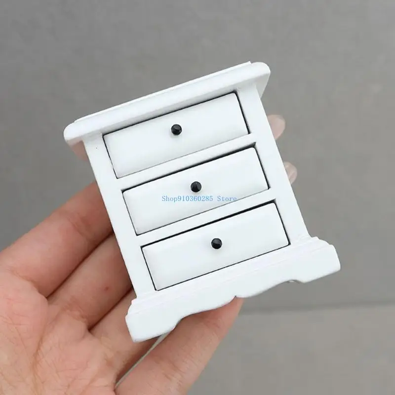 

K9FF White Dollhouses Night Stand 1/12 Масштабная мебель для декора для спальни для спальни