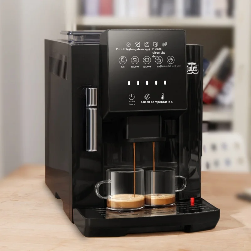 Fully Automatic Smart American Coffee Machine with Touch Screen for Home Use Includes Grinding Function