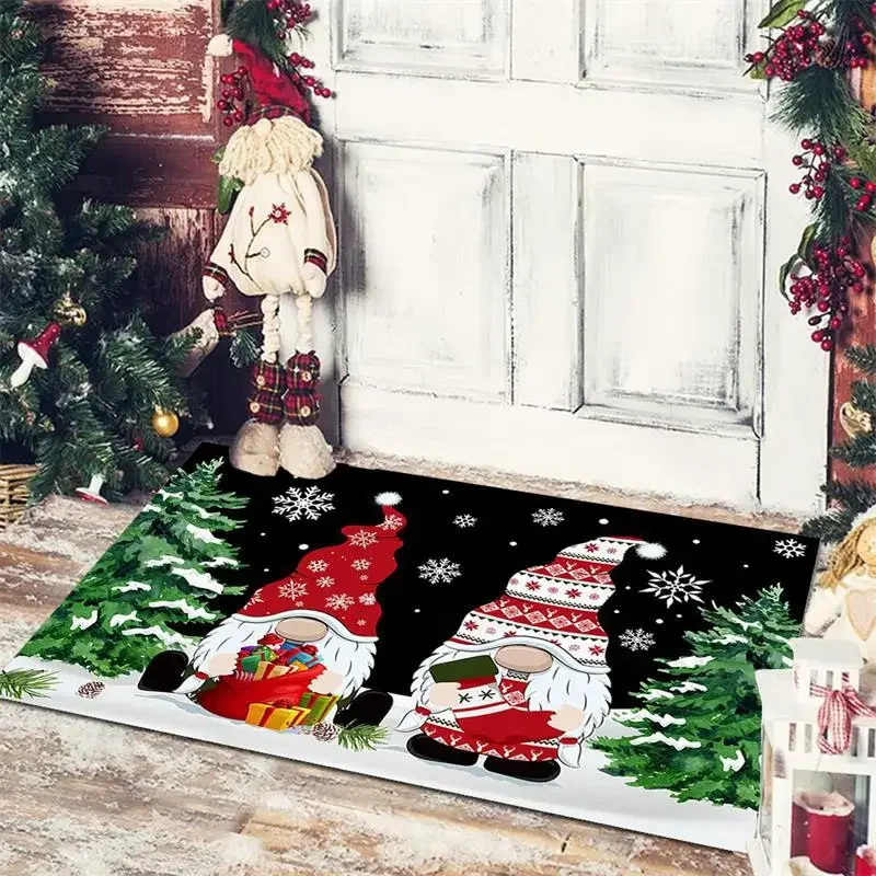 VIKAMA Christmas Entryway Welcome Doormat Bedroom Porch Non-Slip Rug 2026 Merry Christmas Home Decor New Year Gift