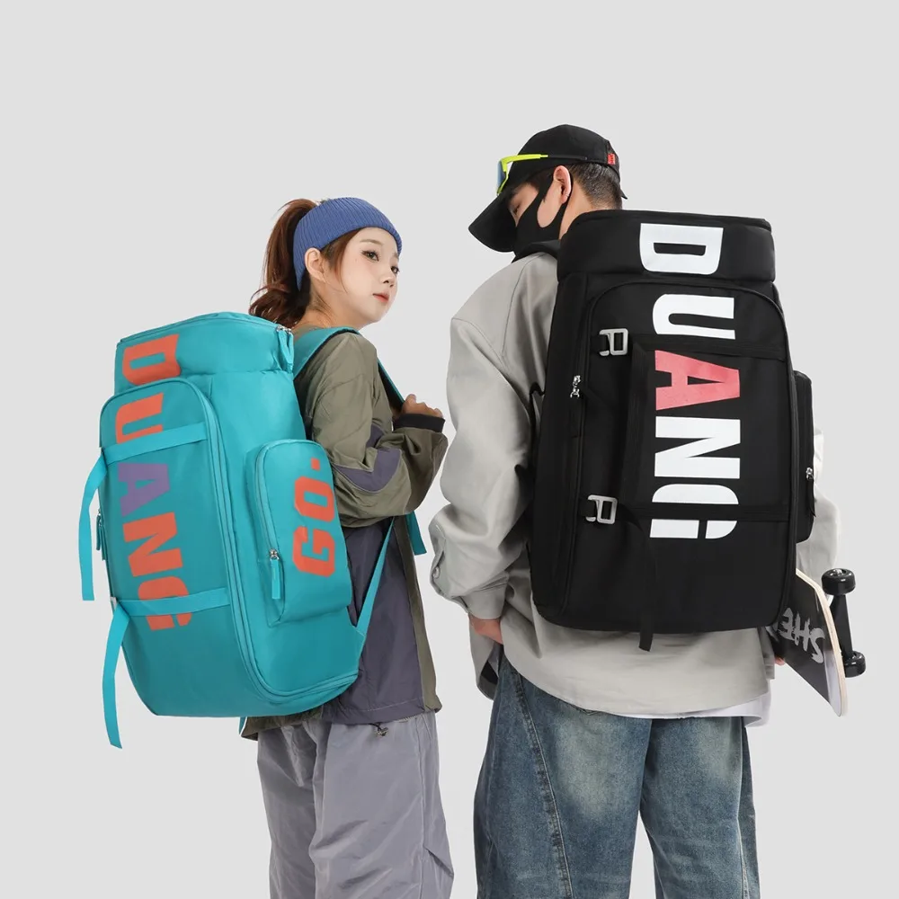 Ski Backpack 36L Waterproof Snowboard Boot Helmet Bag, Large Capacity Outdoor Sports Travel Backpack with Shoe Compartment