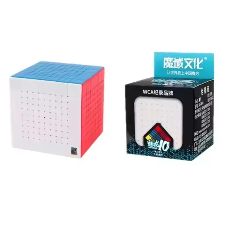 MoYu 10X10 MeiLong 10 Magic Speed Cube Stickerless Professional Magic Cube Toys Meilong 10x10 Cubo Magico Puzzle Fidget Toys