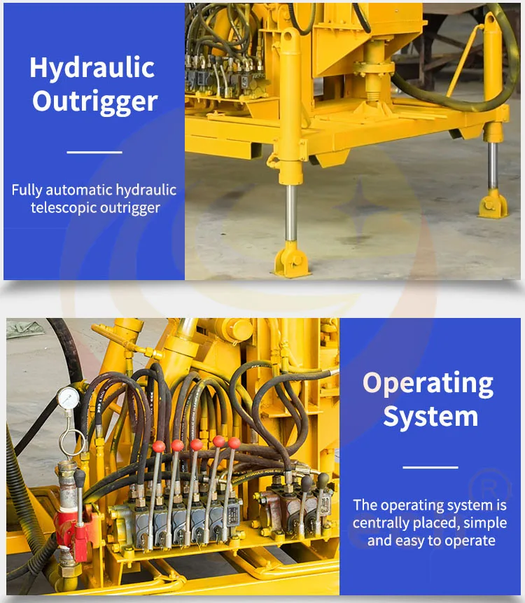 2025Macchina per impianto di perforazione di pozzi d'acqua rotativa idraulica con motore diesel portatile con ruota