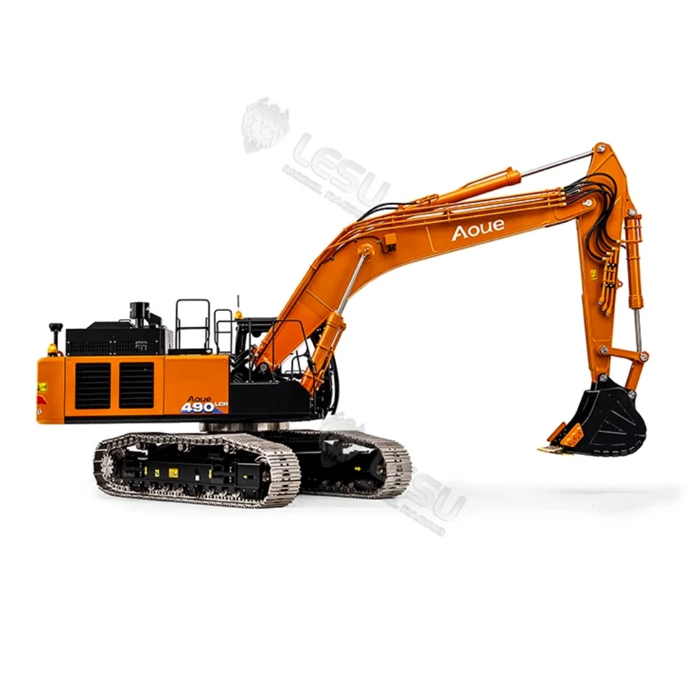 LESU 490 RC حفارة 1/14 الهيدروليكية RC حفارة الثقيلة الهندسة المعادن نموذج Aoue ZX490 التحكم عن بعد حفارة الصبي لعبة