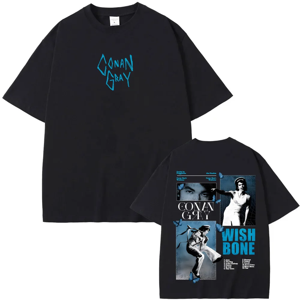 Conan Gray WISH BONE T-Shirt Harajuku High Quality Unisex TOPS Casual Crew Neck 100%Cotton Short Sleeve Graphic Tee  Fashion