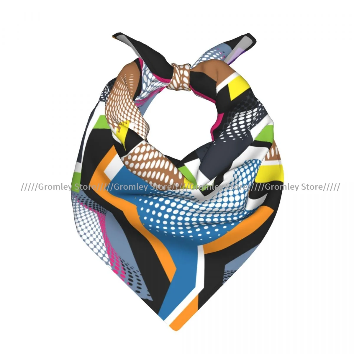 

Dots Geometric Figures Stripes Square Towel Multifunctional Neck Scarf Hair Bandana