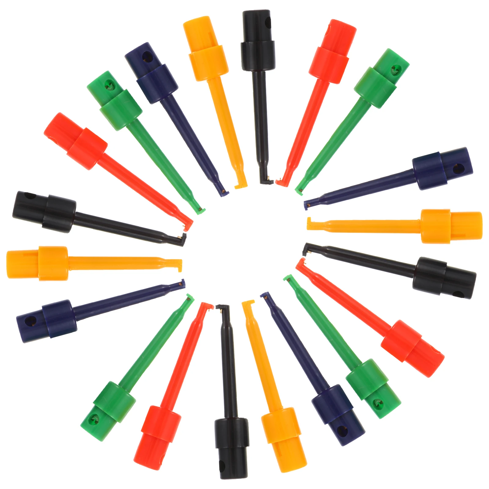 

20 Pcs Test Clip Multimeter Hook Electrical Testing Probes Mini Grabber Clips Plastic Insulation Safety Integrated Circuits
