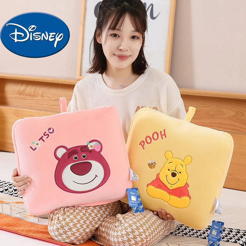 

2023 New Disney Pillow Blankets Are Lovable Cartoon Air-conditioned By Kawaii Strawberry Bear Mickey Mouse Removable Nap Pillow