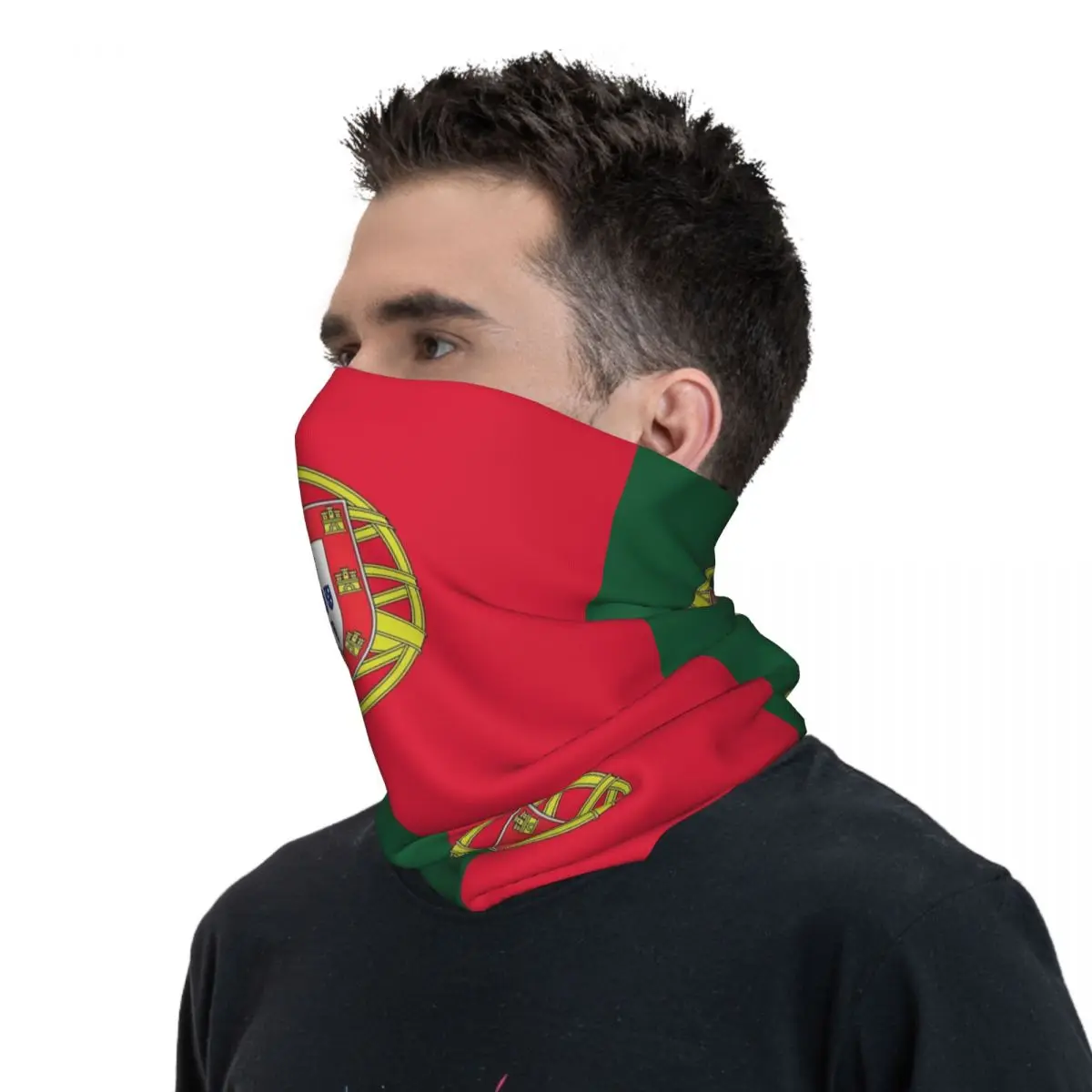 Bandana con estampado de la bandera de Portugal para hombre y mujer, bufanda cálida con estampado de la bandera de Portugal, para correr, Unisex, a prueba de viento