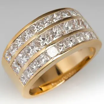 Fashion Inlay Cubic Zirconia Hoop Rings For Women Party Accessories Gifts Custom Jewelry 1