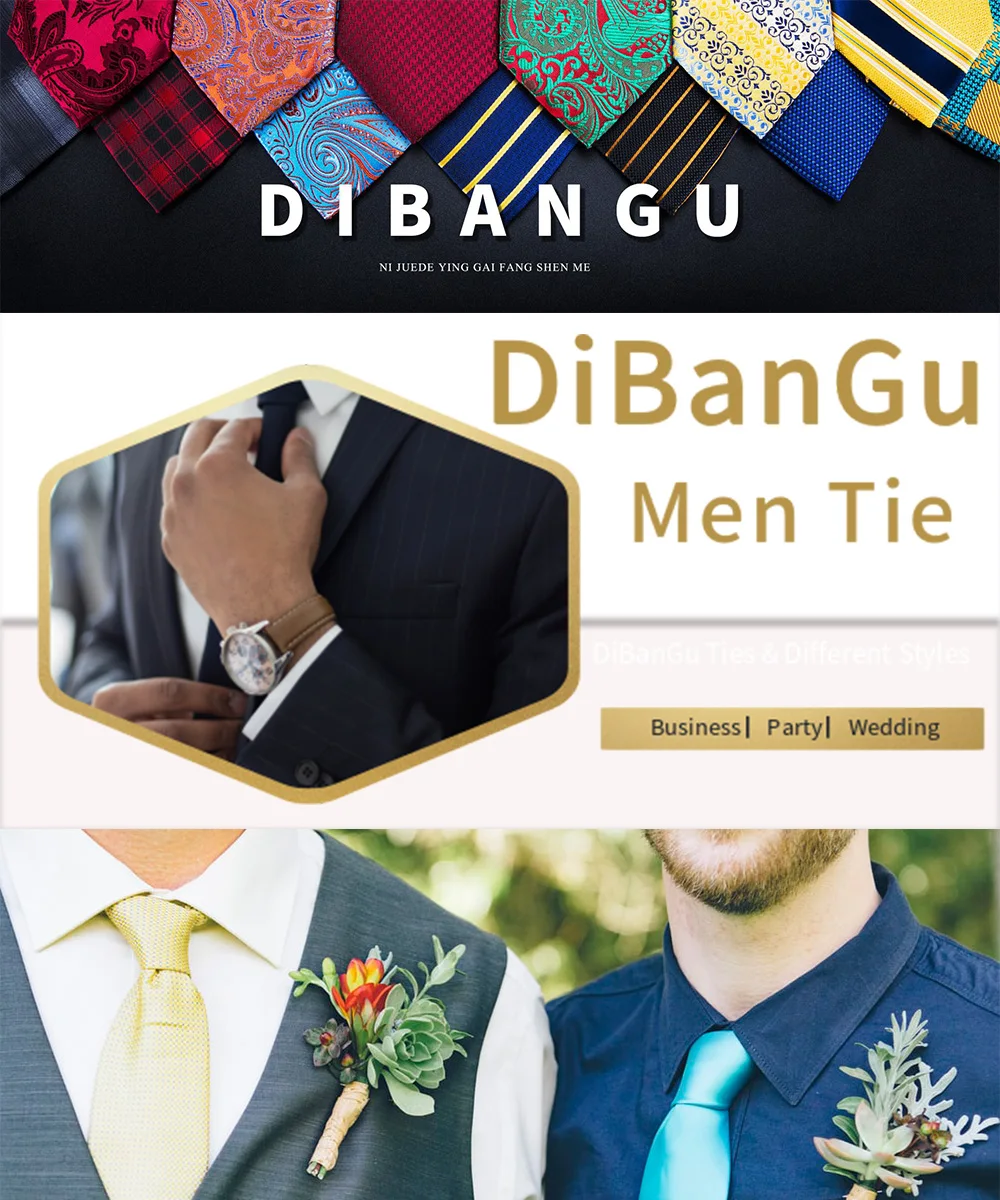 Neue Luxuriöse Gelbe Einfarbige Krawatten für Herren, Taschentuch, Manschettenknöpfe, Brosche, Hochzeitsaccessoires, Herrengeschenk, Großhandel – Detail 1